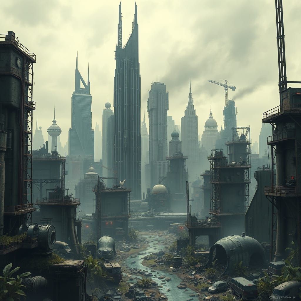 Toxic Metropolis in a Decaying Labyrinth