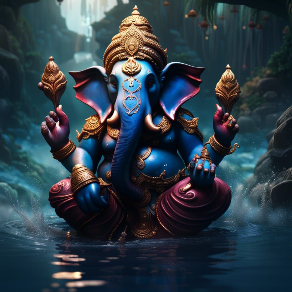 Ganapati on the water