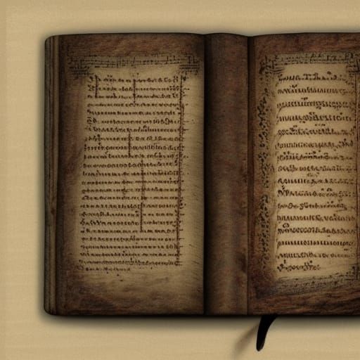 Detailed Medieval Codex Manuscript in 8K Resolution