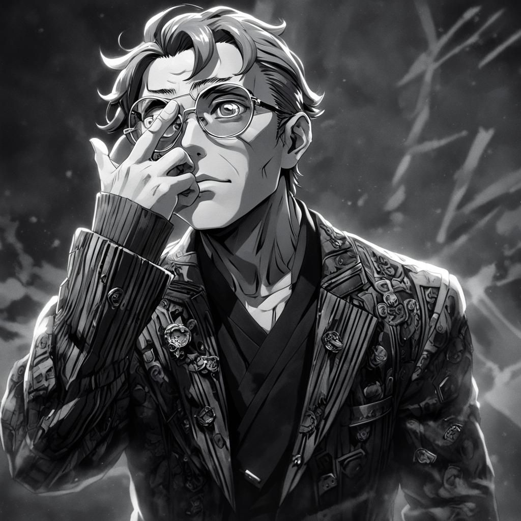Moody Portrait in Jojo's Bizarre Adventure Style