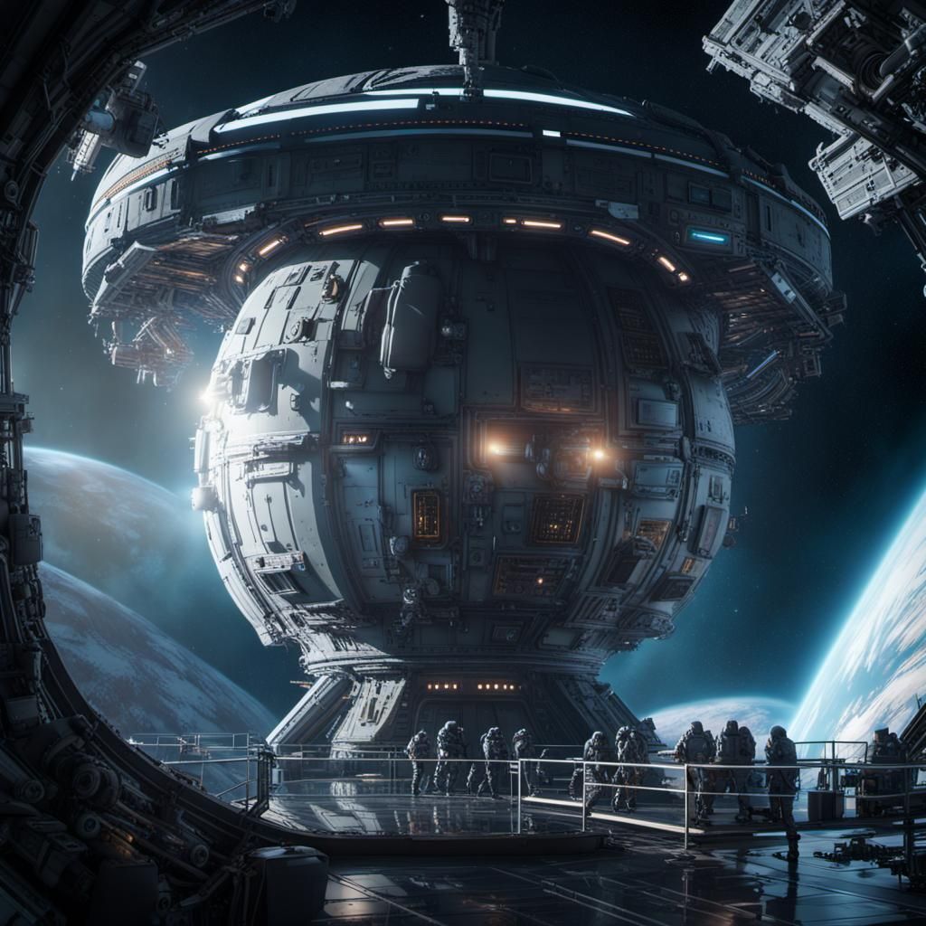 Ultima Thule Space Station: Digital Matte Painting