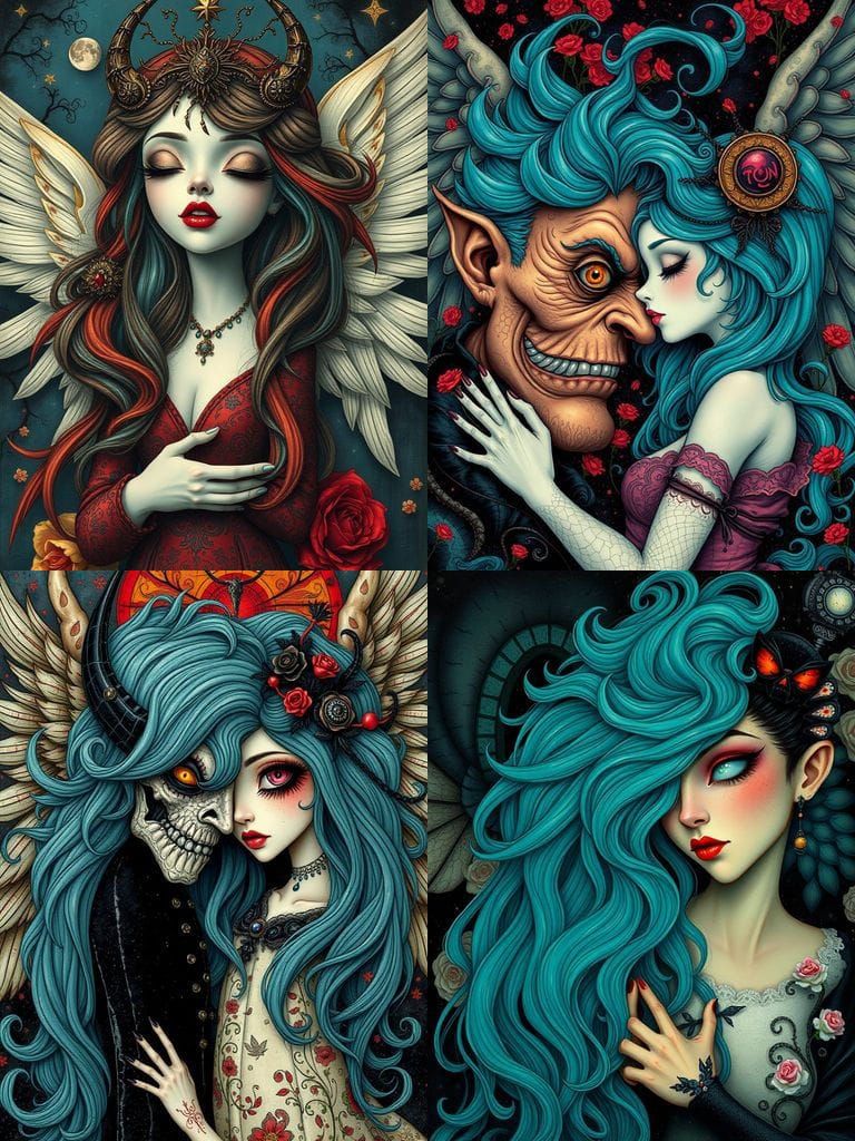 Gargantuan Wickedness Engulfing Angelic Beauty in Fiery Lyri...