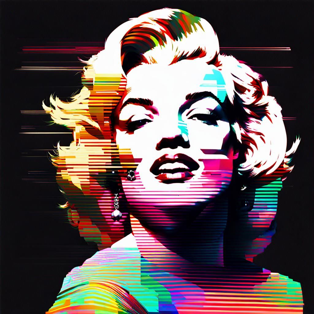 Glitch Art: Marilyn Monroe Portrait