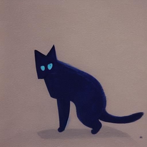 Scary Blue Cat Generated by AI