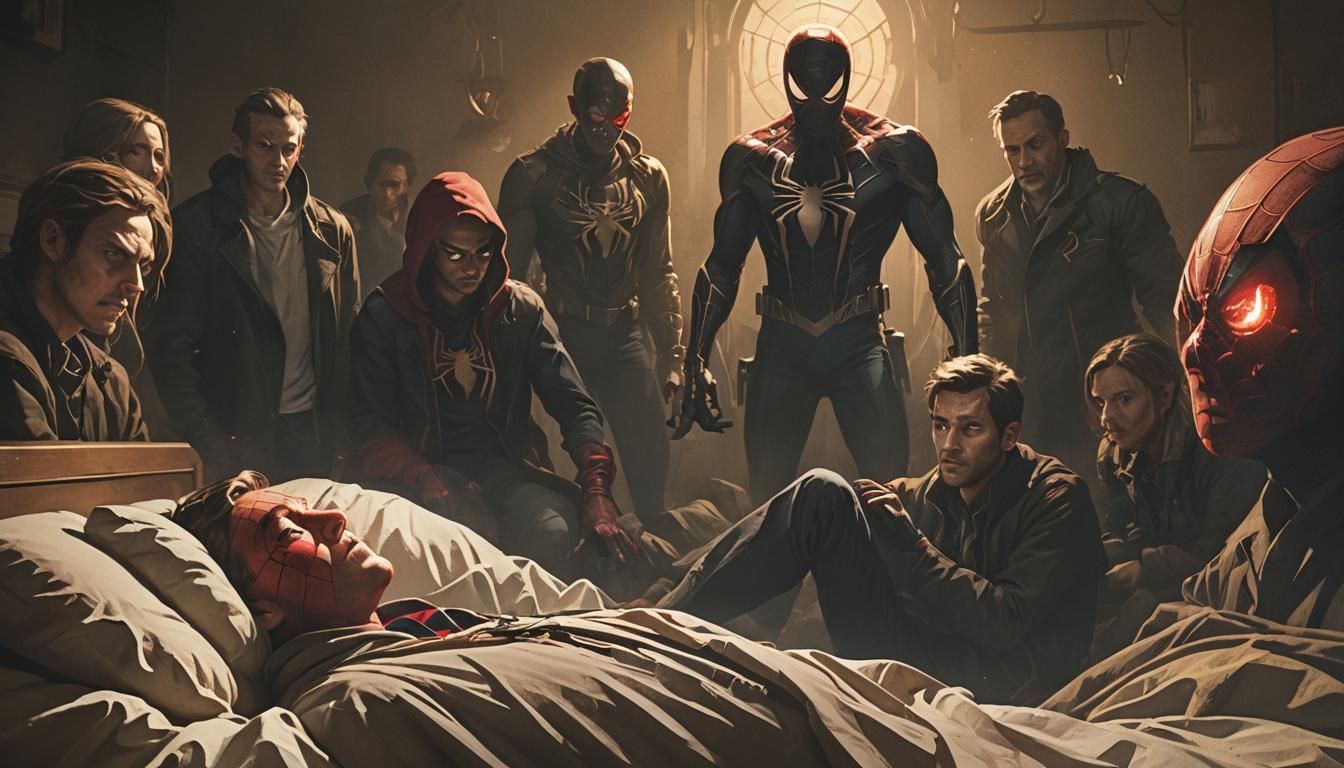 Spiderman's Deathbed: A Moment of Heroic Sacrifice