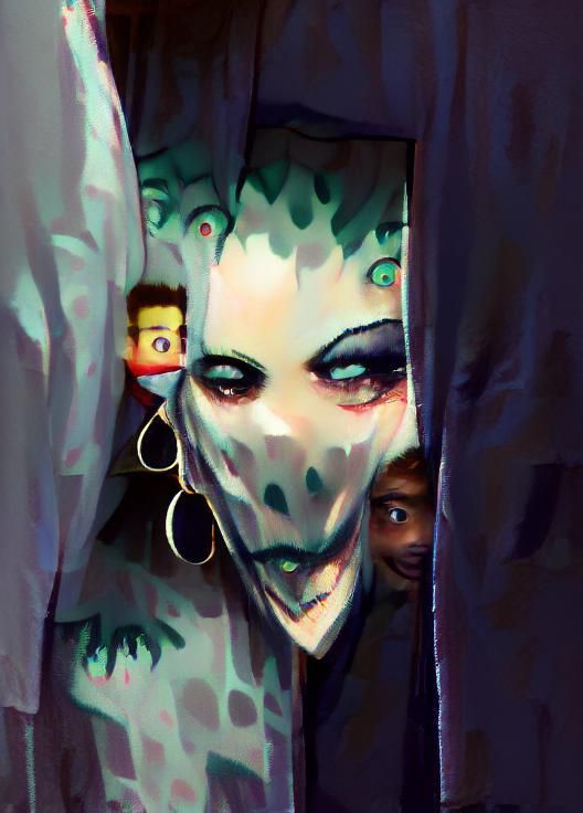 Simple AI Image of a Creepy Character