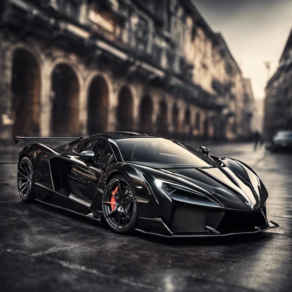 Futuristic Supercar with High-Tech Weapons