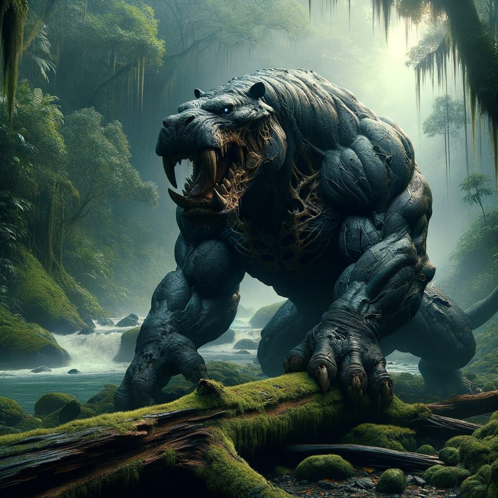 Hippo-Tiger Chimera Dominates Ancient Rainforest