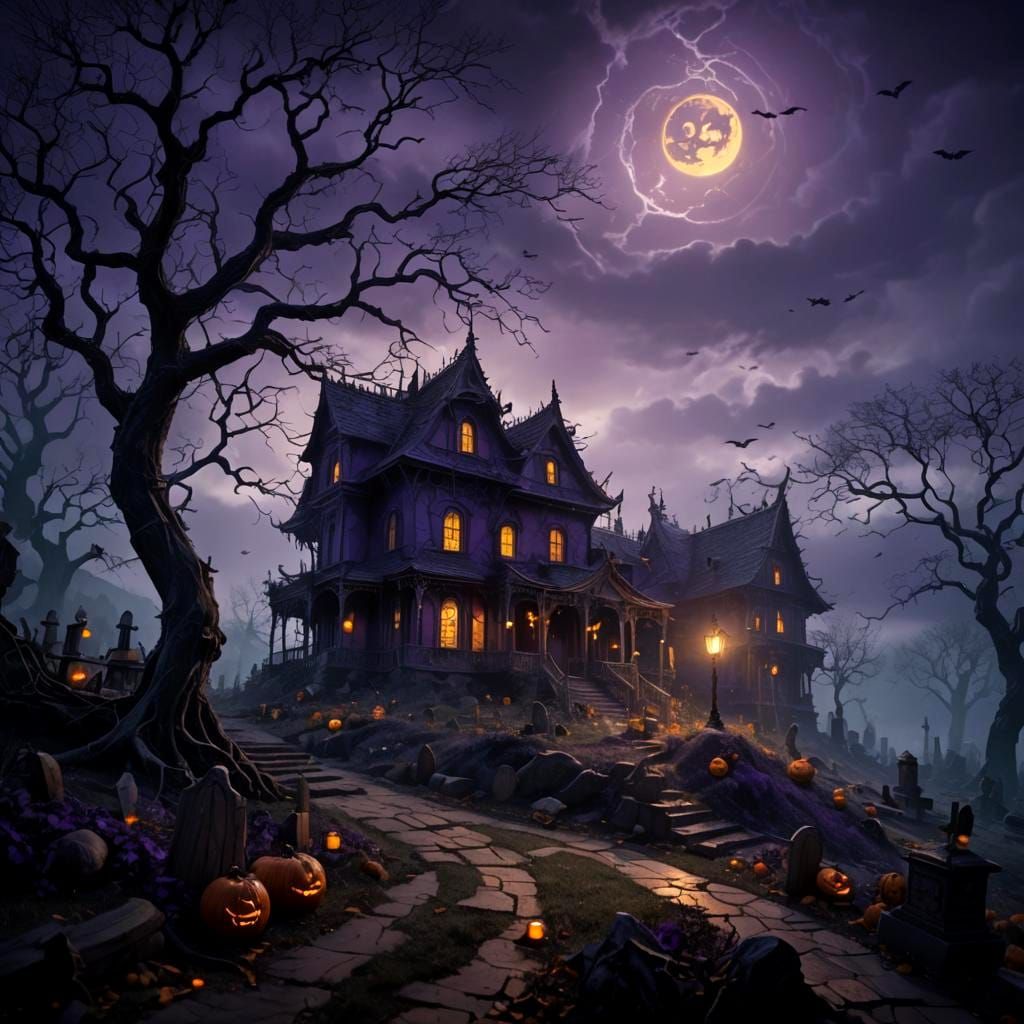 Halloween Dark Fantasy Concept Art in 8K