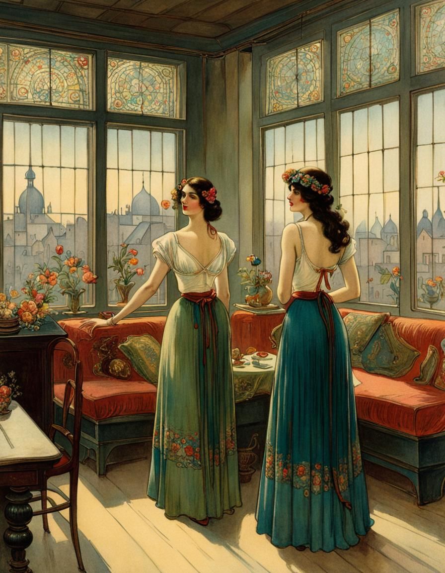 Goble-Inspired Illustration: Neo-Hippie Party Scene