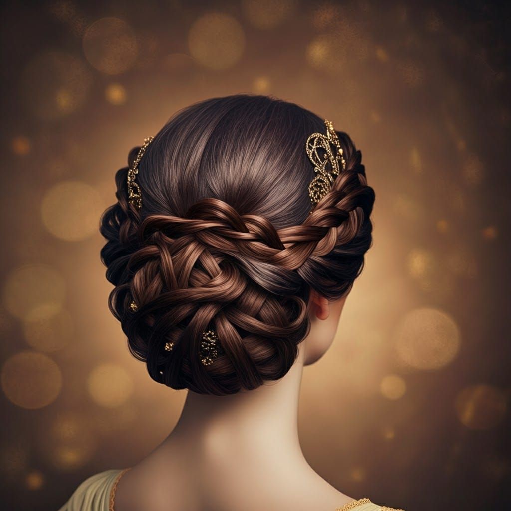 Regal Princess Hairstyle in Art Nouveau Style