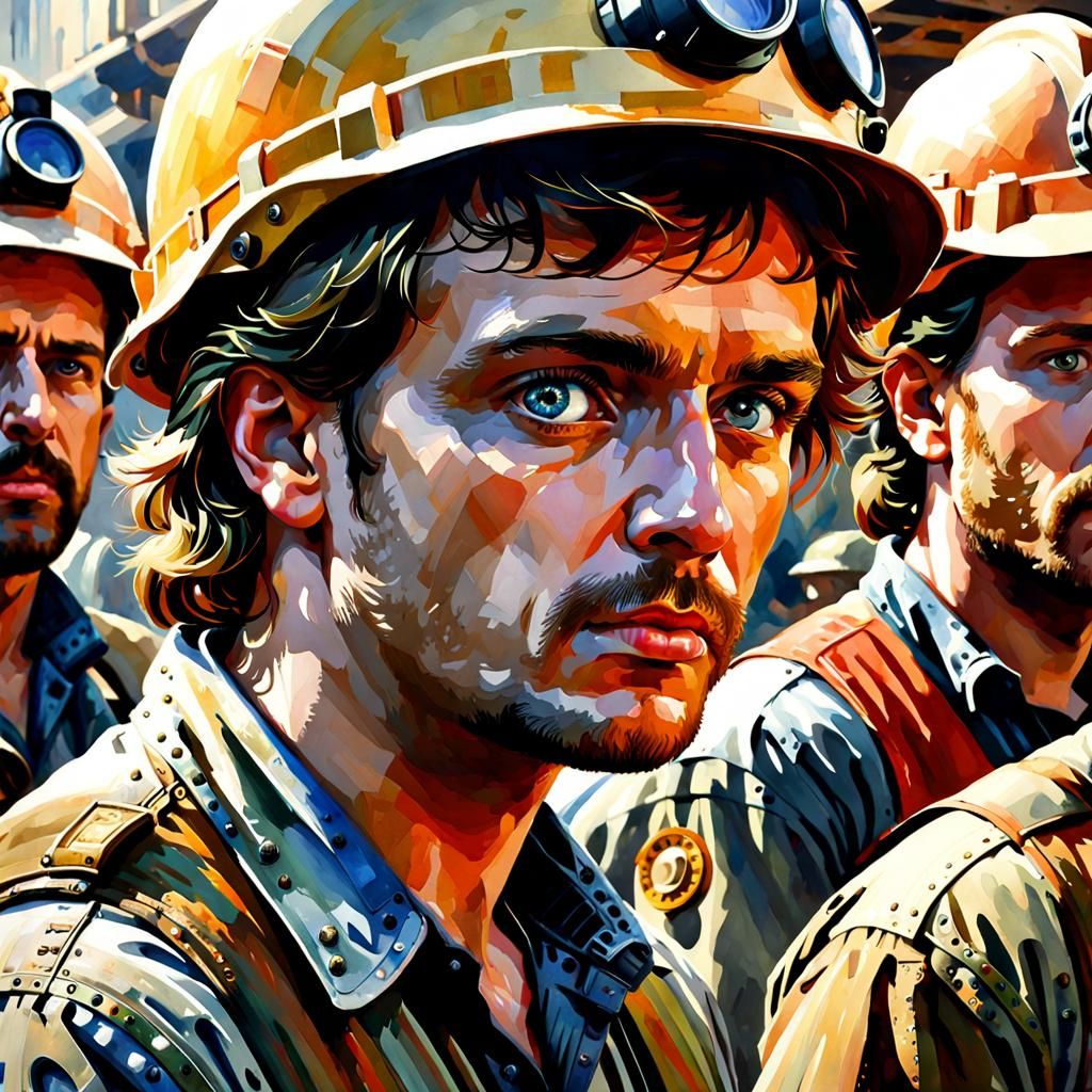 Workers Revolution: Detailed Watercolour Masterpiece