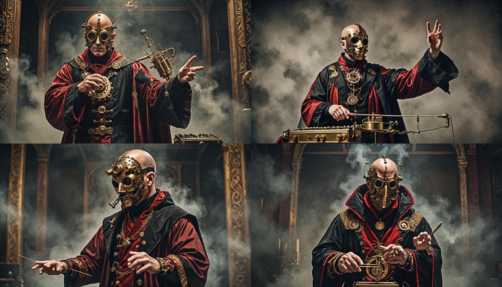 Steampunk Masked Man Plays Theremin