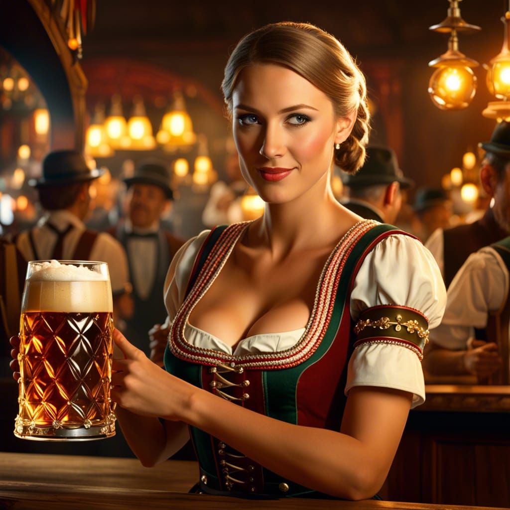 Bavarian Oktoberfest barmaid