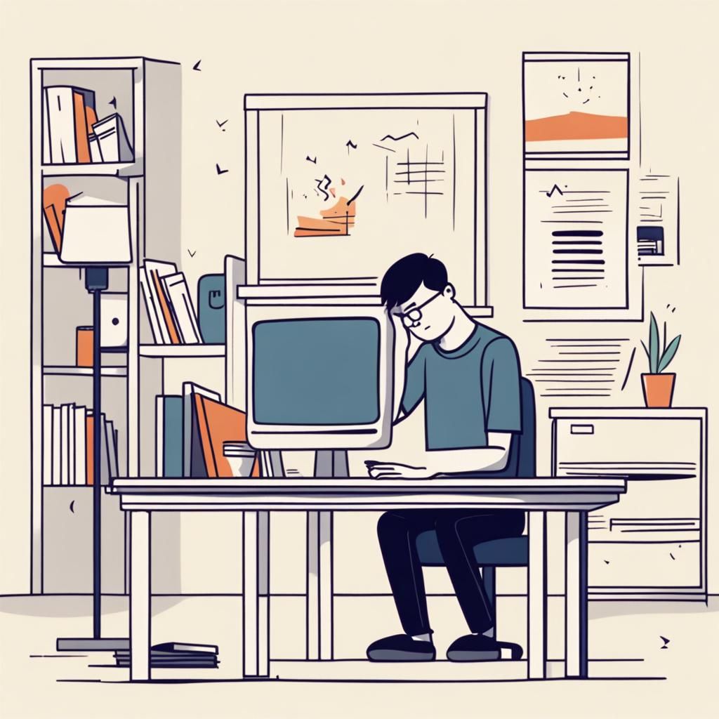Minimalist Animation of Anxiety About Assignments