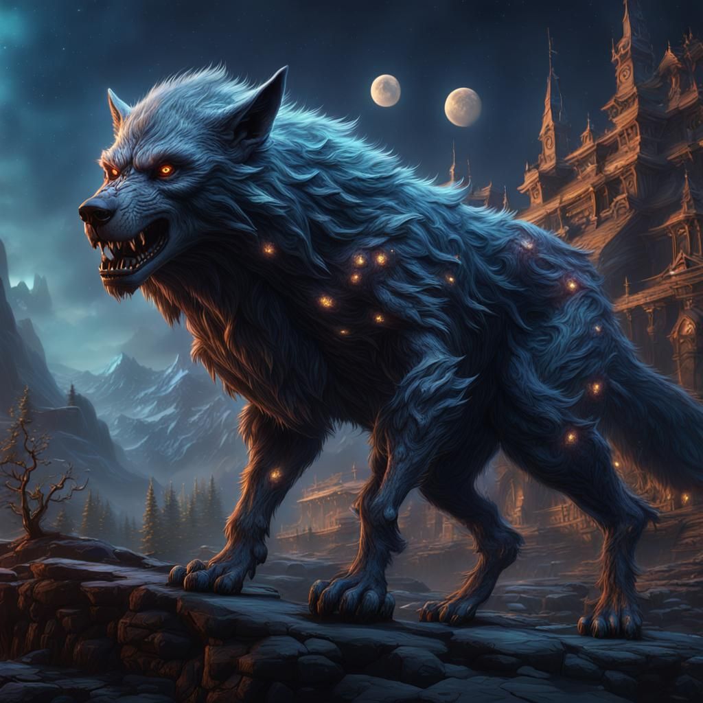 Star Werewolf Fantasy Concept Art in Unreal Engine