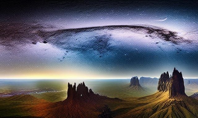 Epic Milky Way: Earth Sky Digital Painting