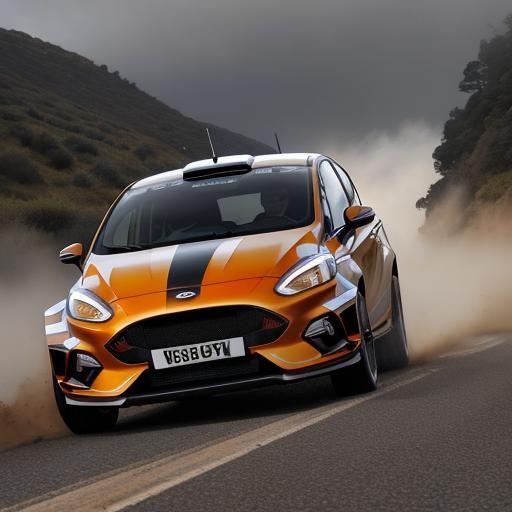 Ford fiesta mk8 r5 rally car