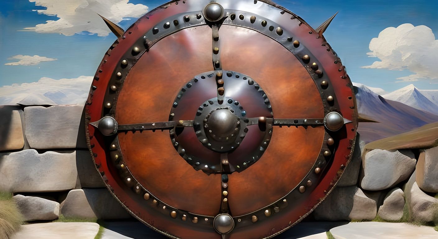 Scottish Highlands Landscape in Art Nouveau Style