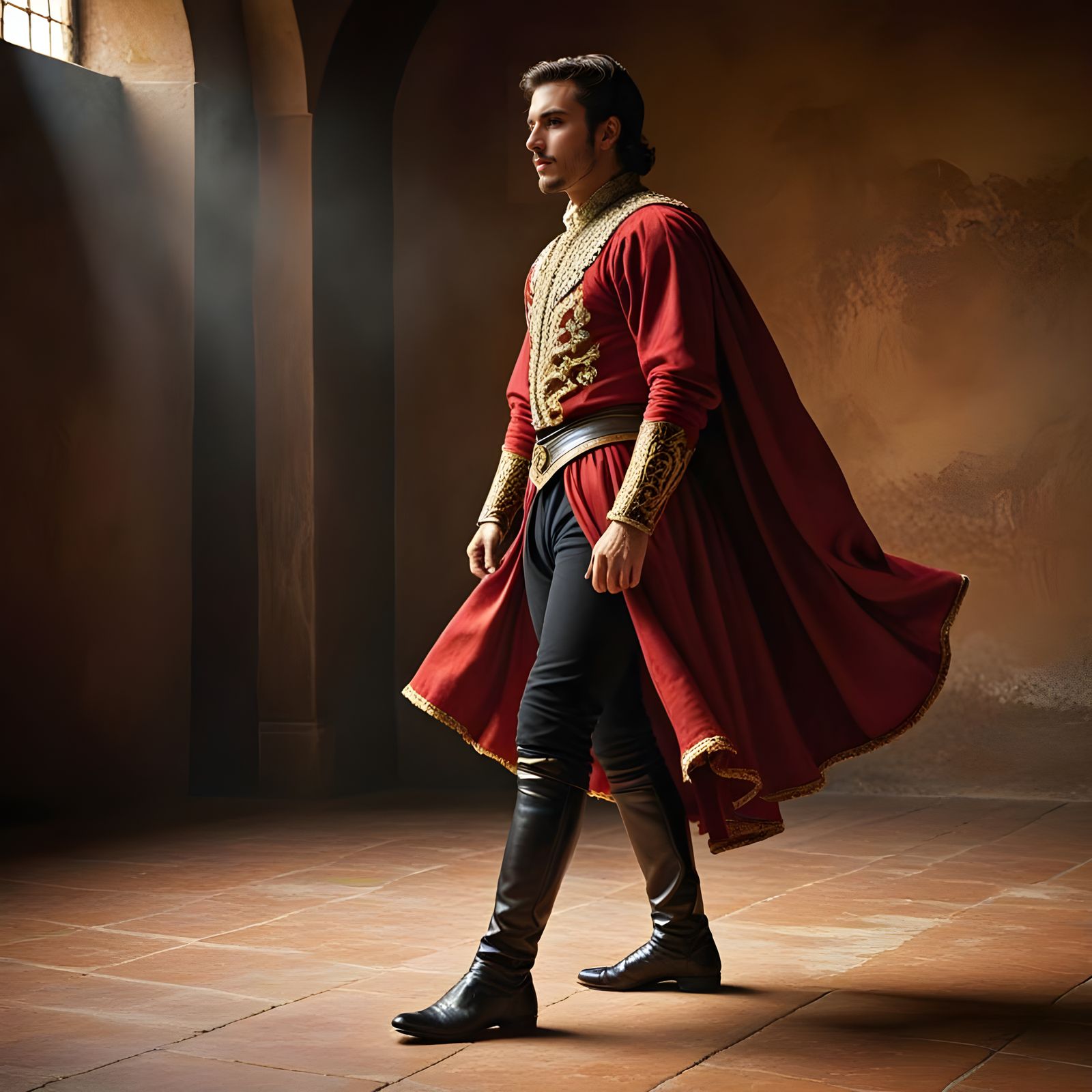 Handsome Matador in Traditional Spanish Attire