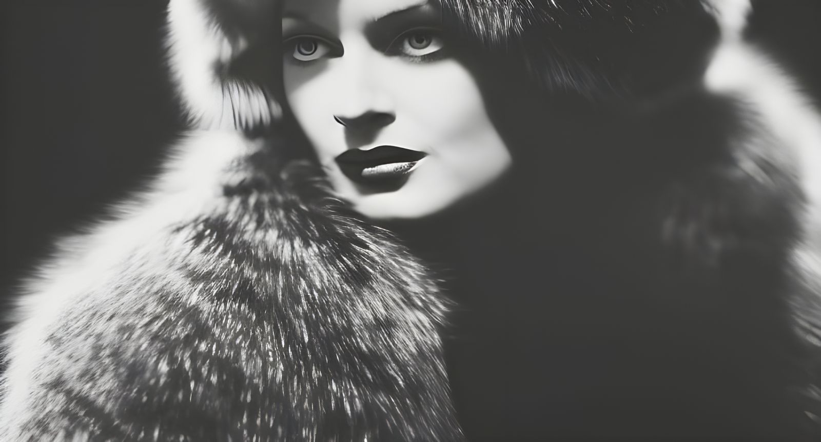 Noir Portrait of a Beautiful Movie Star