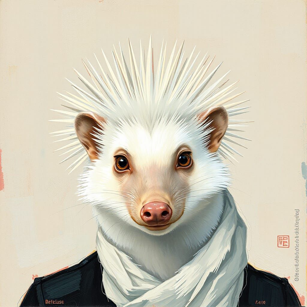 Betelgeuse with White Hedgehog Hairstyle
