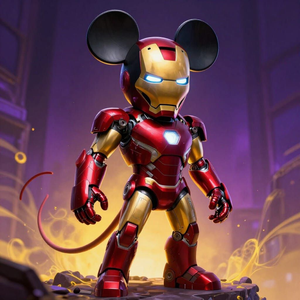 Iron Man Mickey Mouse Hybrid Concept Art