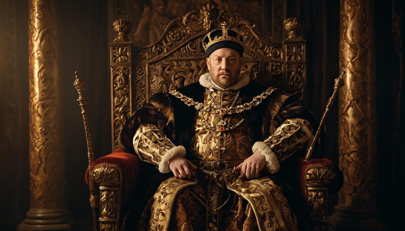 King Henry VIII Portrait in Baroque Style
