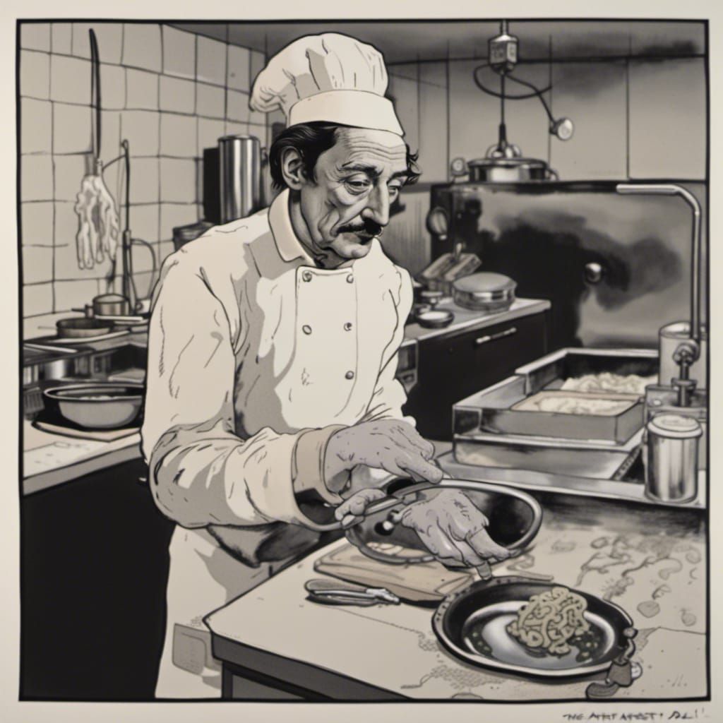 Surreal Fry Cook in Toledo: Graphic Novel Art