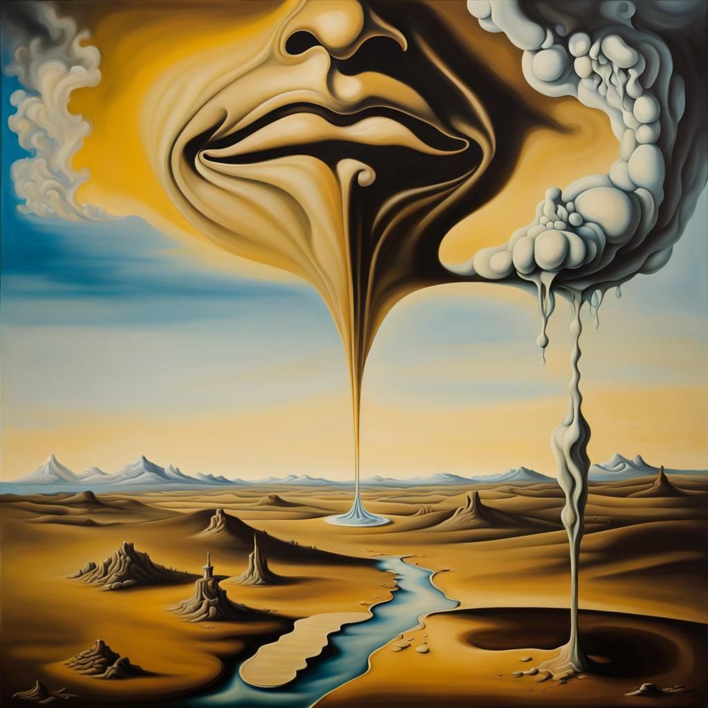Surreal Infinite Land Inspired by Salvador Dali