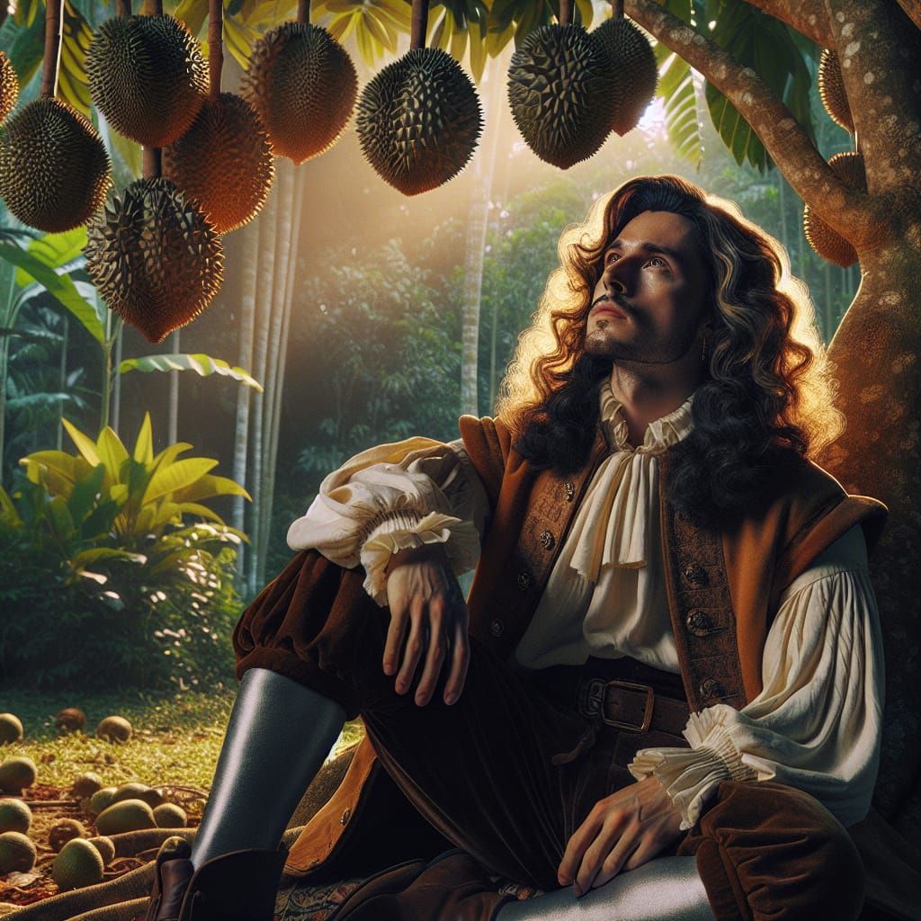 Newton and the Durian: A Photorealistic Observation