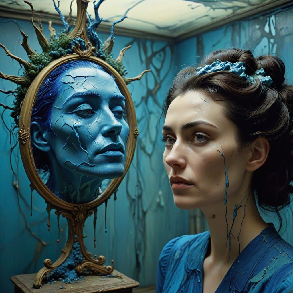 A Woman's Desolate Reality Torn Apart by a Violent Blue Chee...