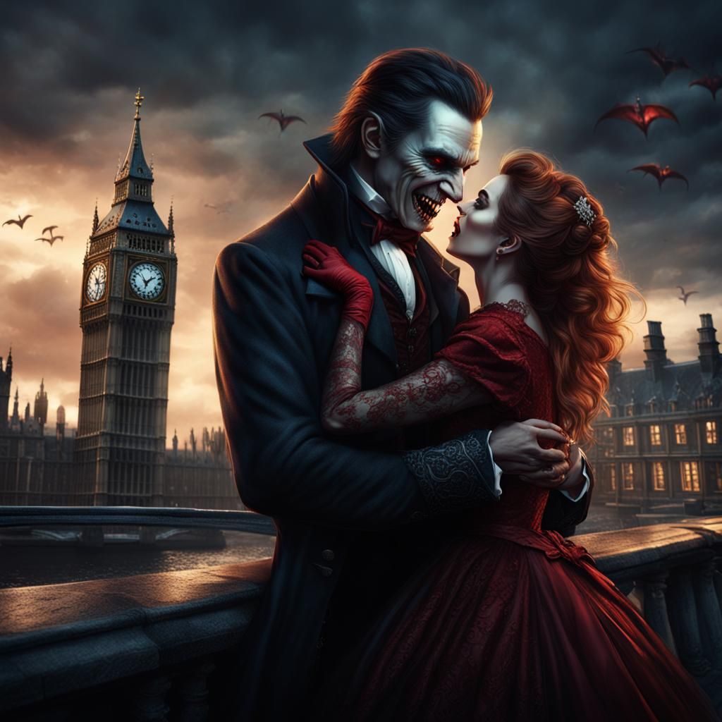 Vampire Bite in London: Detailed Matte Painting