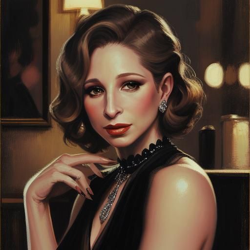 Barbra Streisand in 1930s Jazz Club, Gurney Style