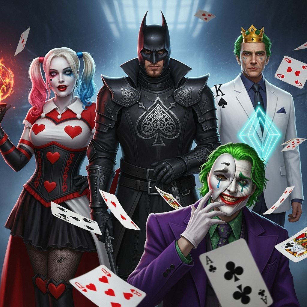 Living Playing Cards Surreal Scene