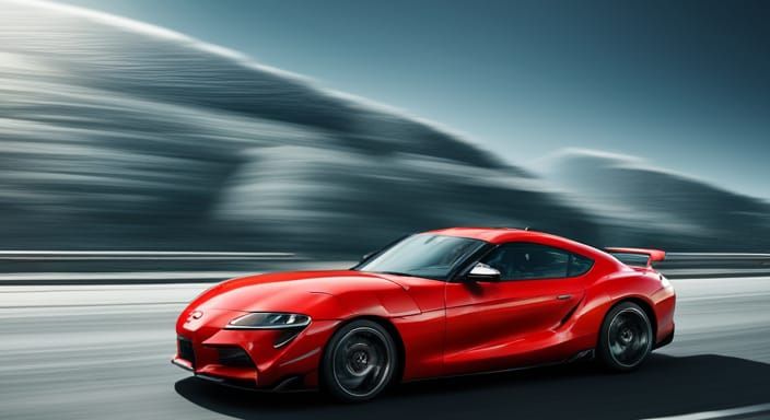 Toyota Supra on Futuristic Highway