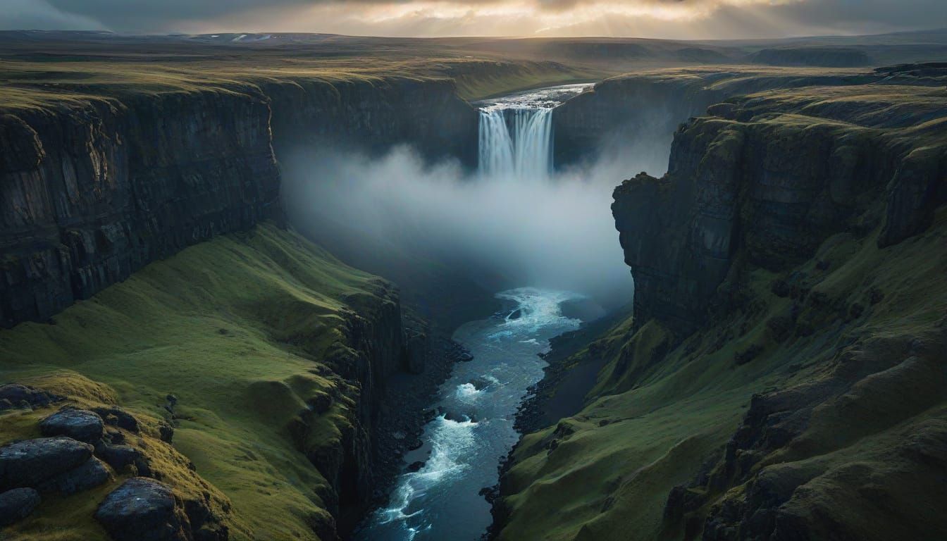 Epic Icelandic Landscape in Cinematic Panorama