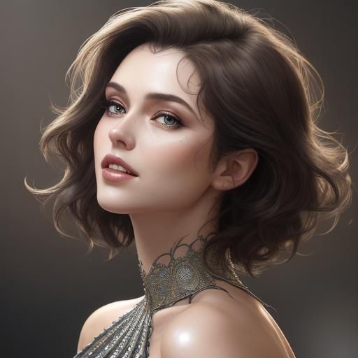 Beautiful French Girl Singing Opera: Hyper-Realistic Photo