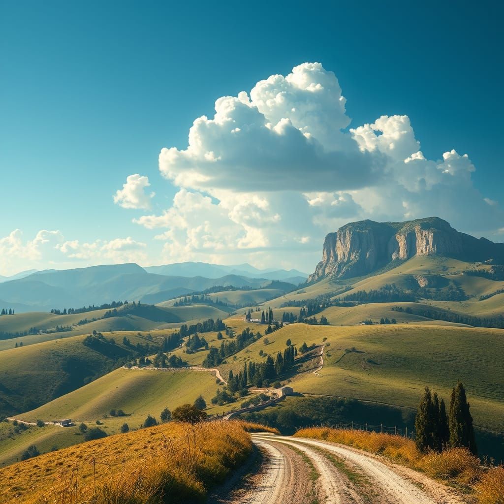 Tuscany Hills: A Cinematic Digital Painting