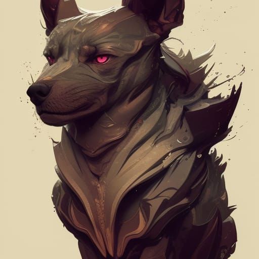 Detailed Chibi Hellhound Portrait