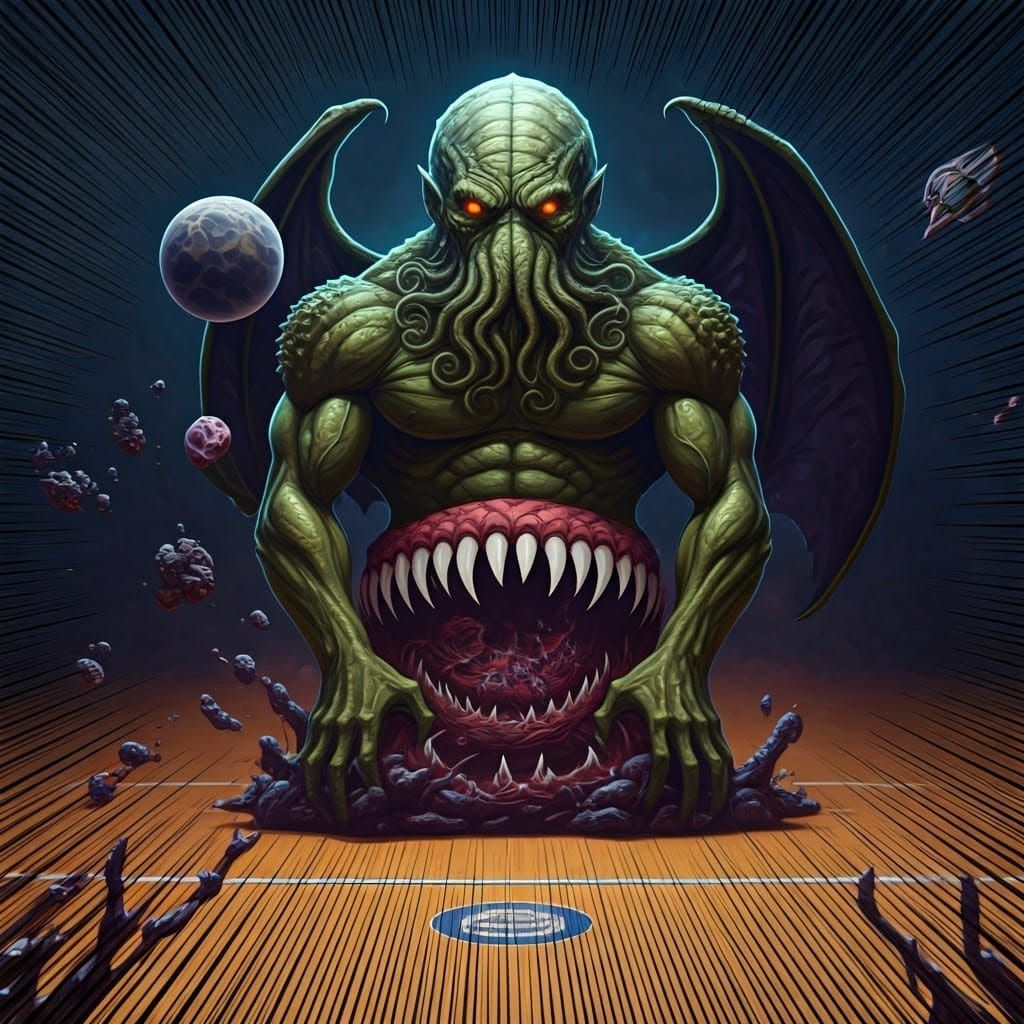 Eldritch Dodgeball Mayhem Unleashed in Cosmic Anime Chaos