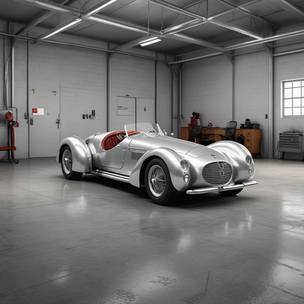 Concept Car Inspired by 1930s Auto Union, 4K Render