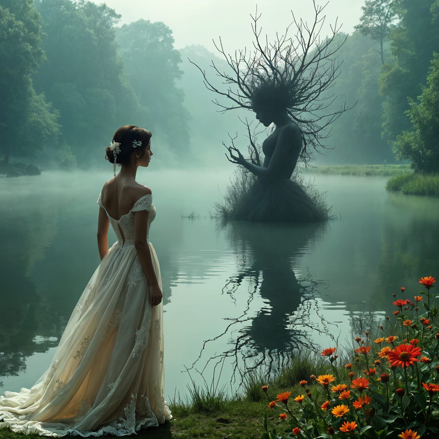 Woman's Reflection Reveals Her Inner Self