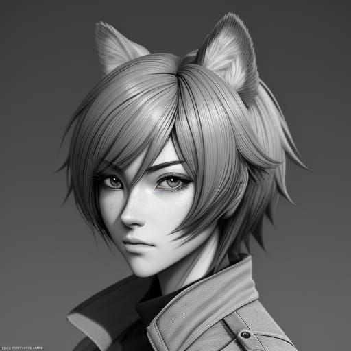 Dog Character with Human Male Features in Anime Style