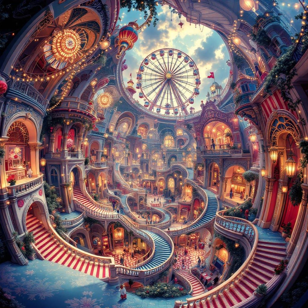 Surreal Carnival of Wonders Unfolds in Hyperspace