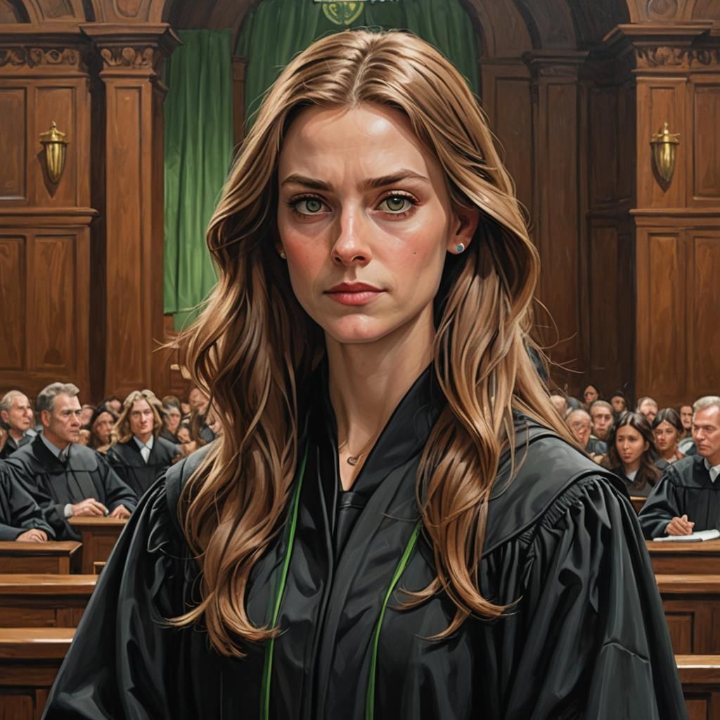 Caucasian Female Advocate in Court