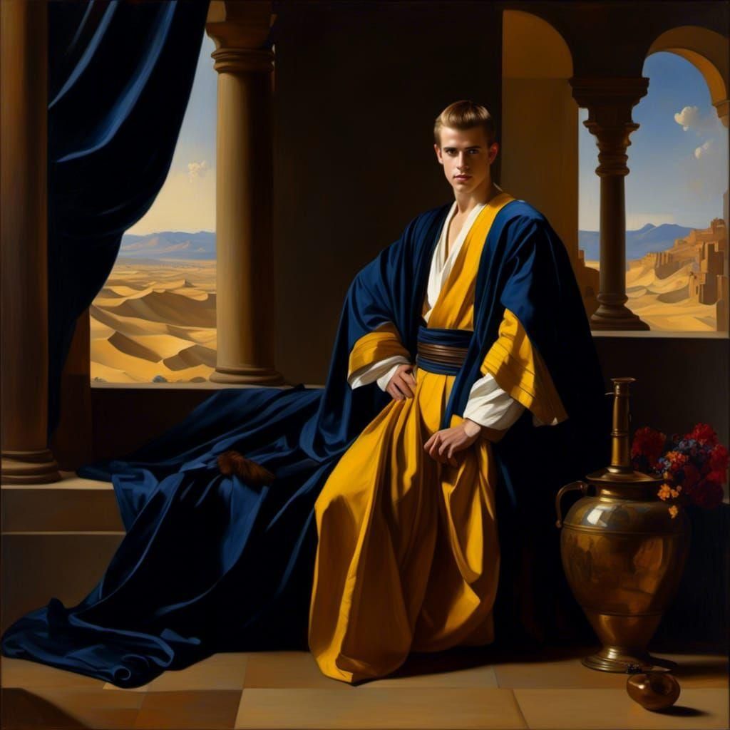 Anakin Skywalker Portrait in Vermeer Style