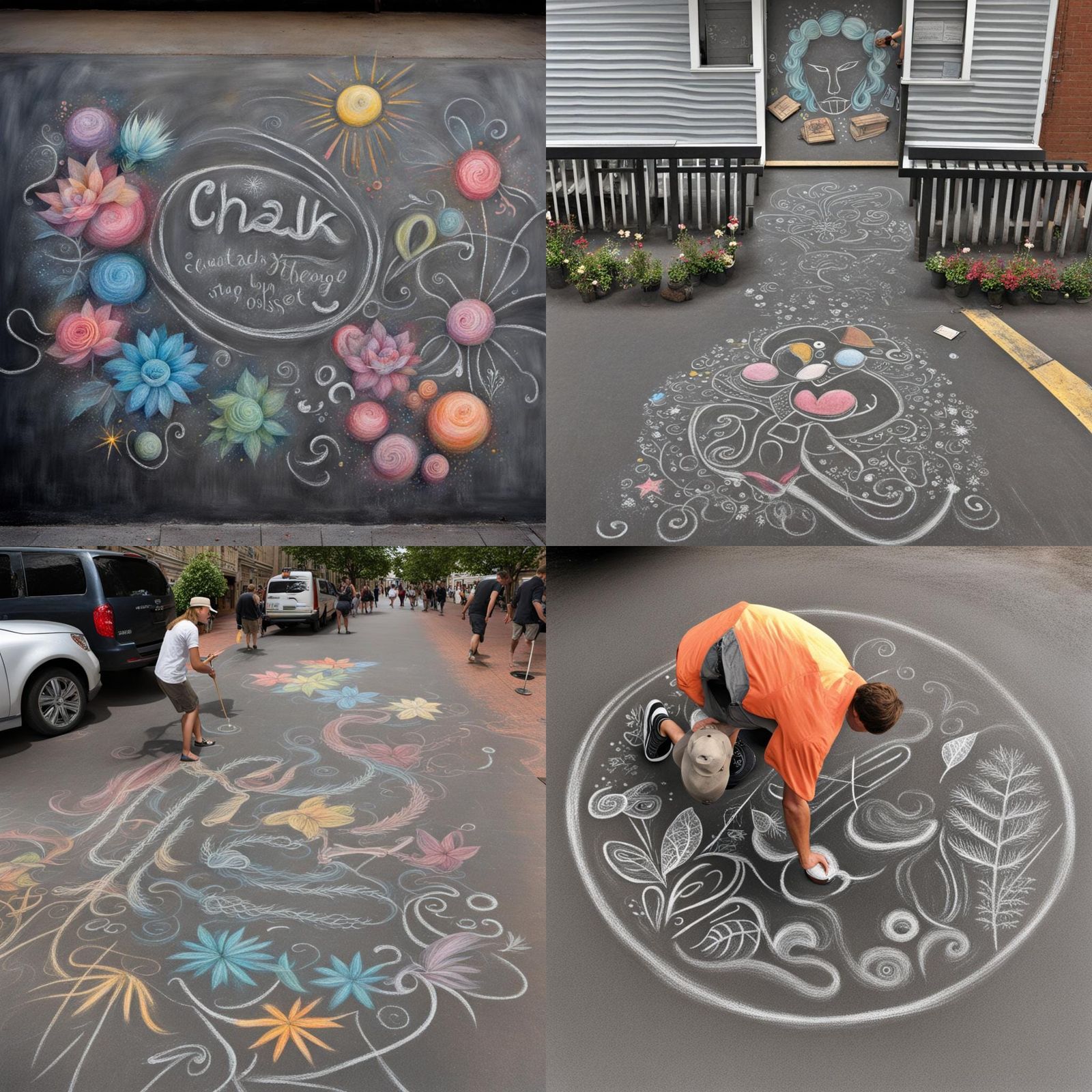 Colorful Chalk Art Illustration