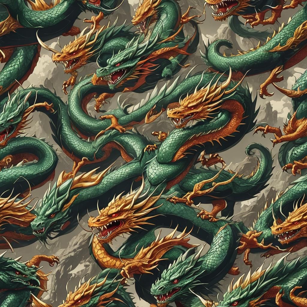 Majestic Super Dragon Illustration