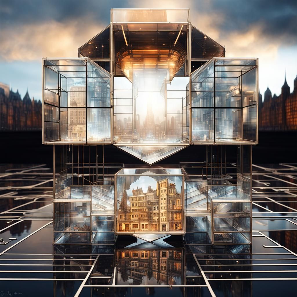 Glass City: Futuristic Steampunk Utopia